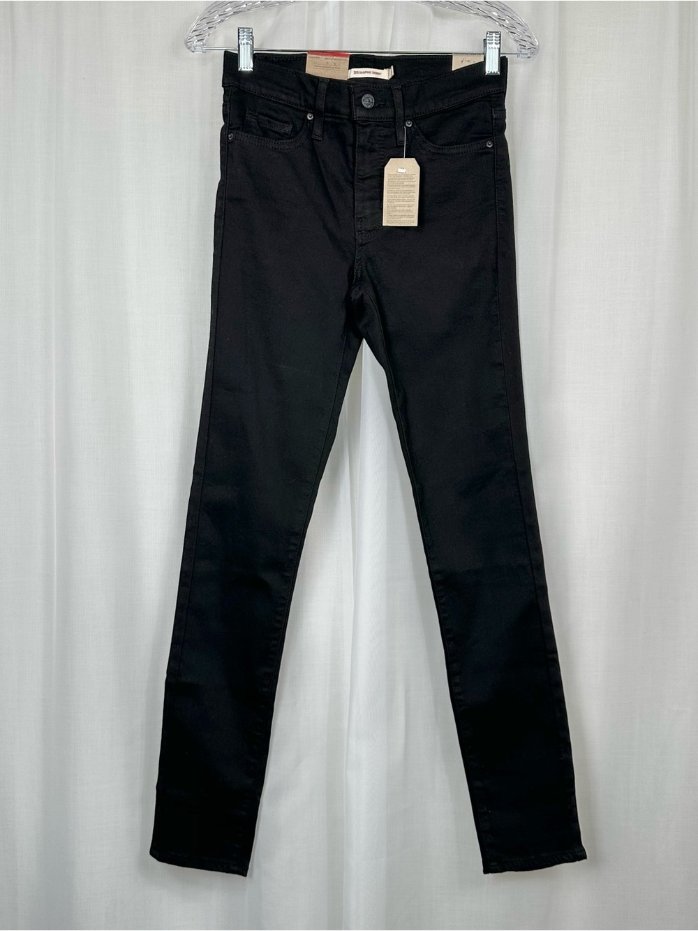 Levis 311 Shaping Skinny‎ Jeans Womens W26 L30 Soft Black NWT